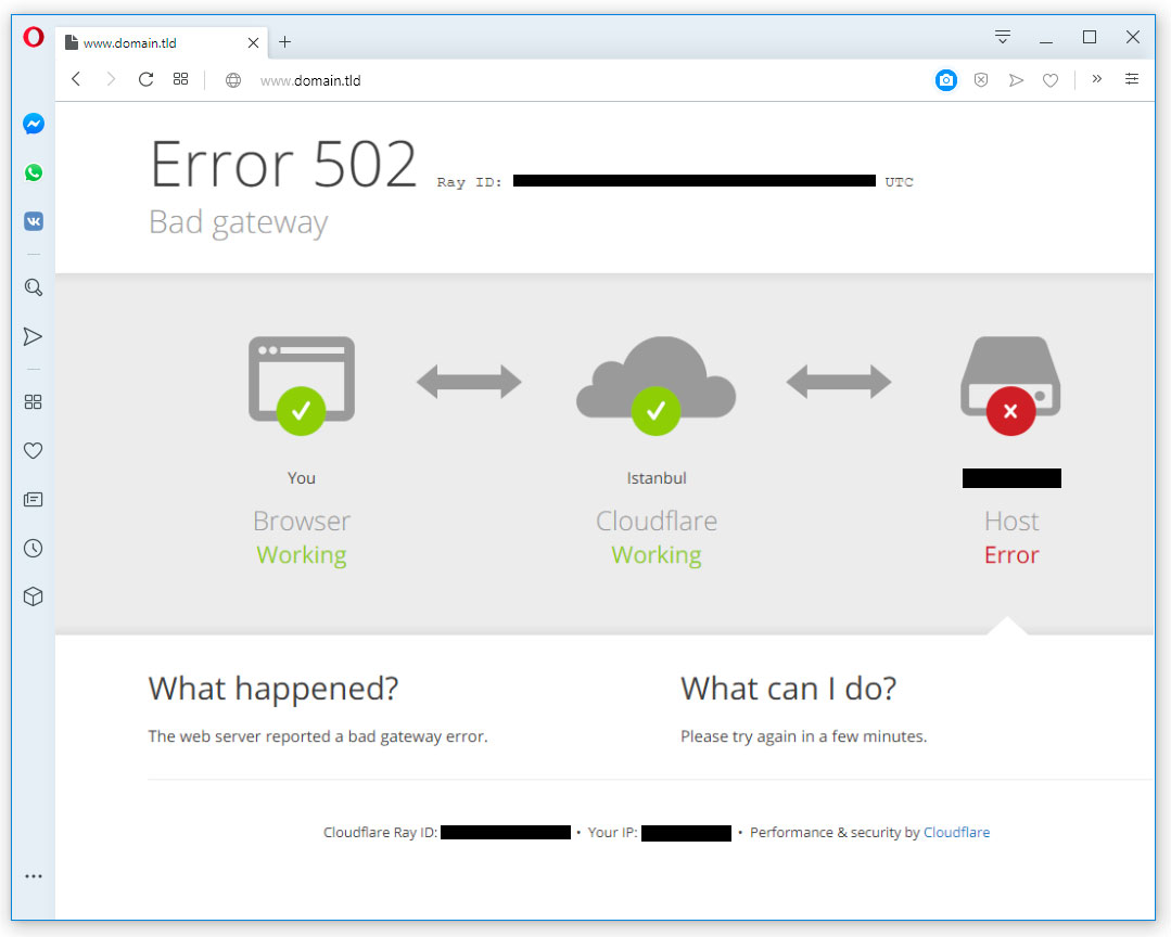Ошибка 502 Bad Gateway при подключении к облачному сервису